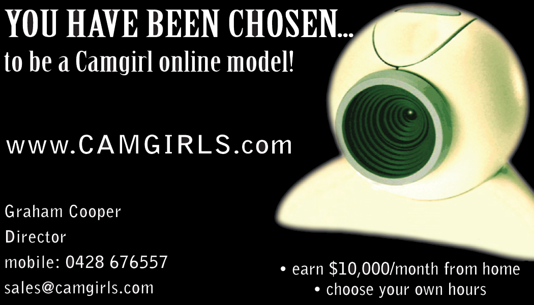Business Card Design by Orange Cat Designs for Camgirls Pty Ltd | Design #28182