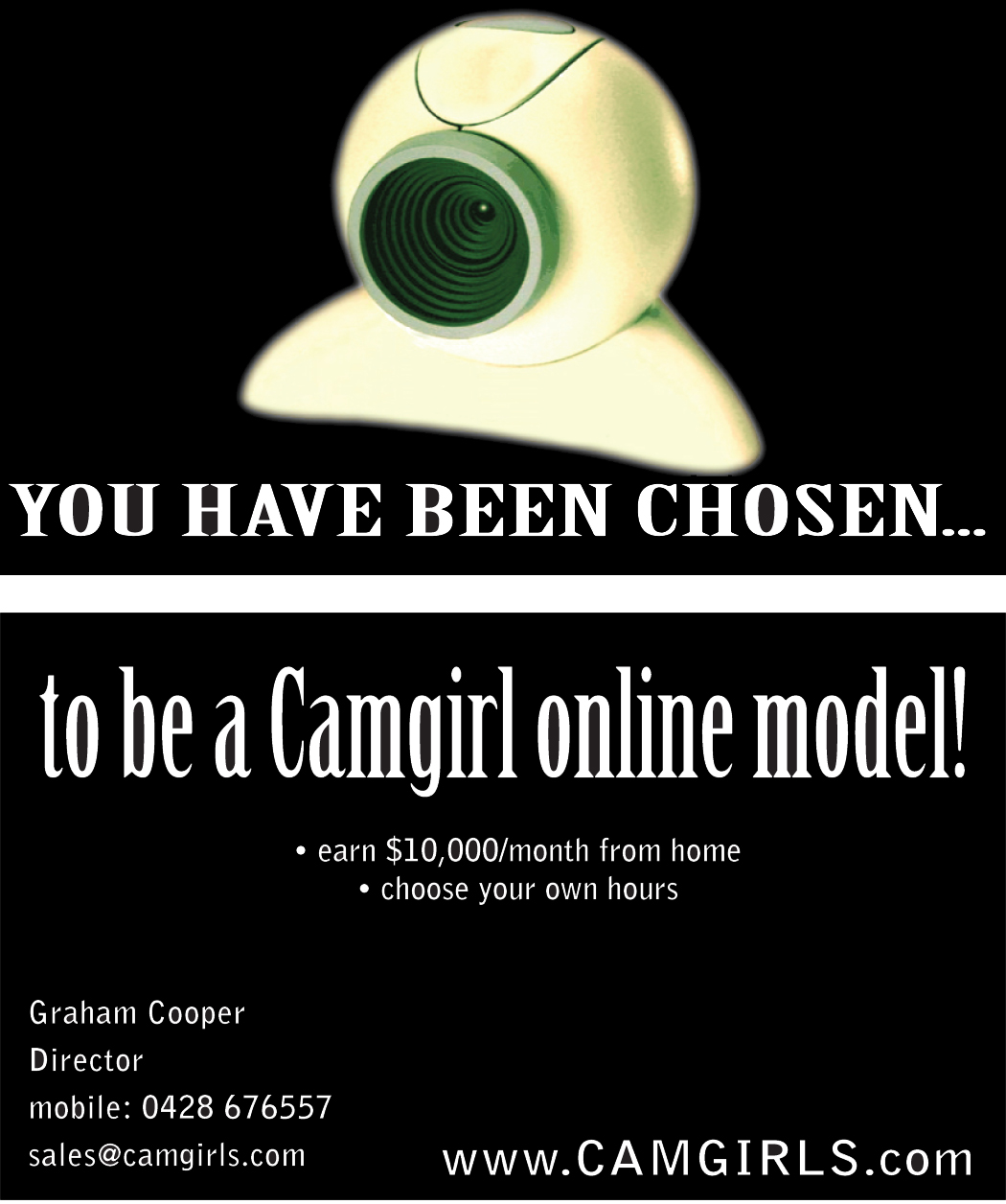 Business Card Design by Orange Cat Designs for Camgirls Pty Ltd | Design #28184