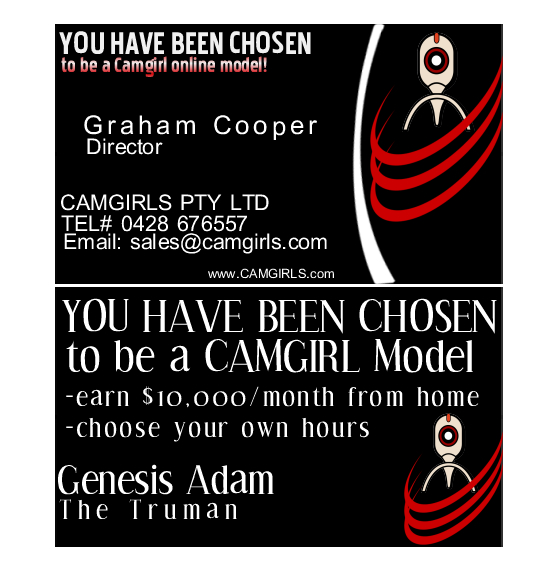 Business Card Design by Kazz for Camgirls Pty Ltd | Design #28042