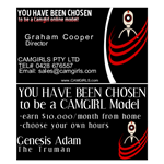Design de Carte de Visite par Kazz pour Camgirls Pty Ltd | Design #28042