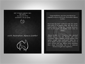 Australian Alpaca Leather | Visitenkarten-Design von MT