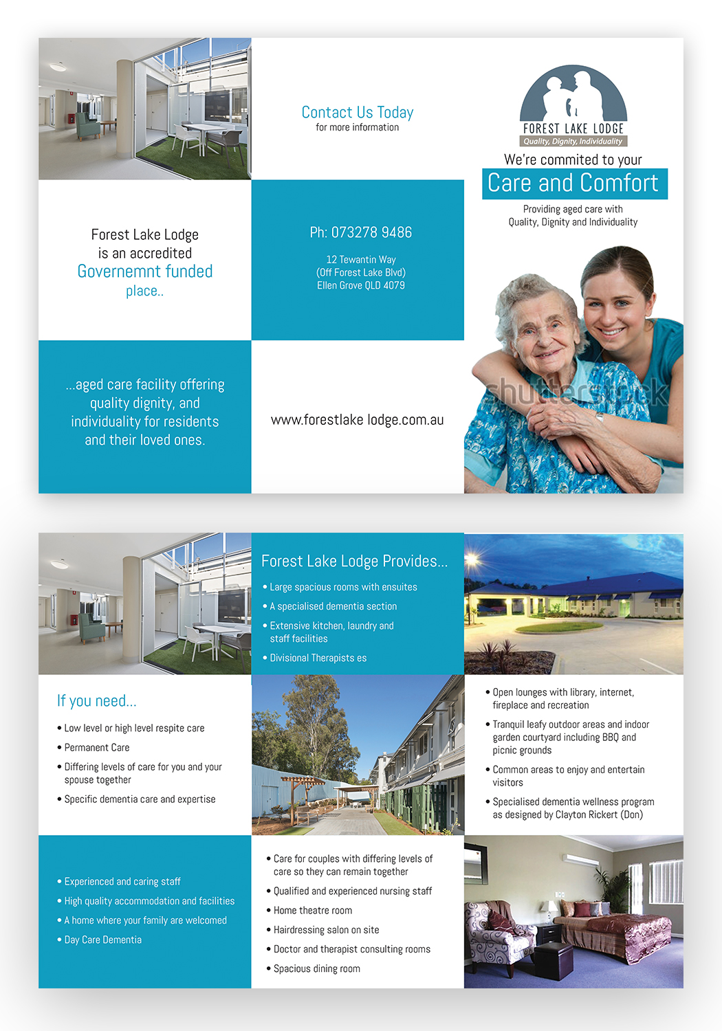 Brochure Design by KreativeDesk for Forest Lake Lodge | Design #12293799