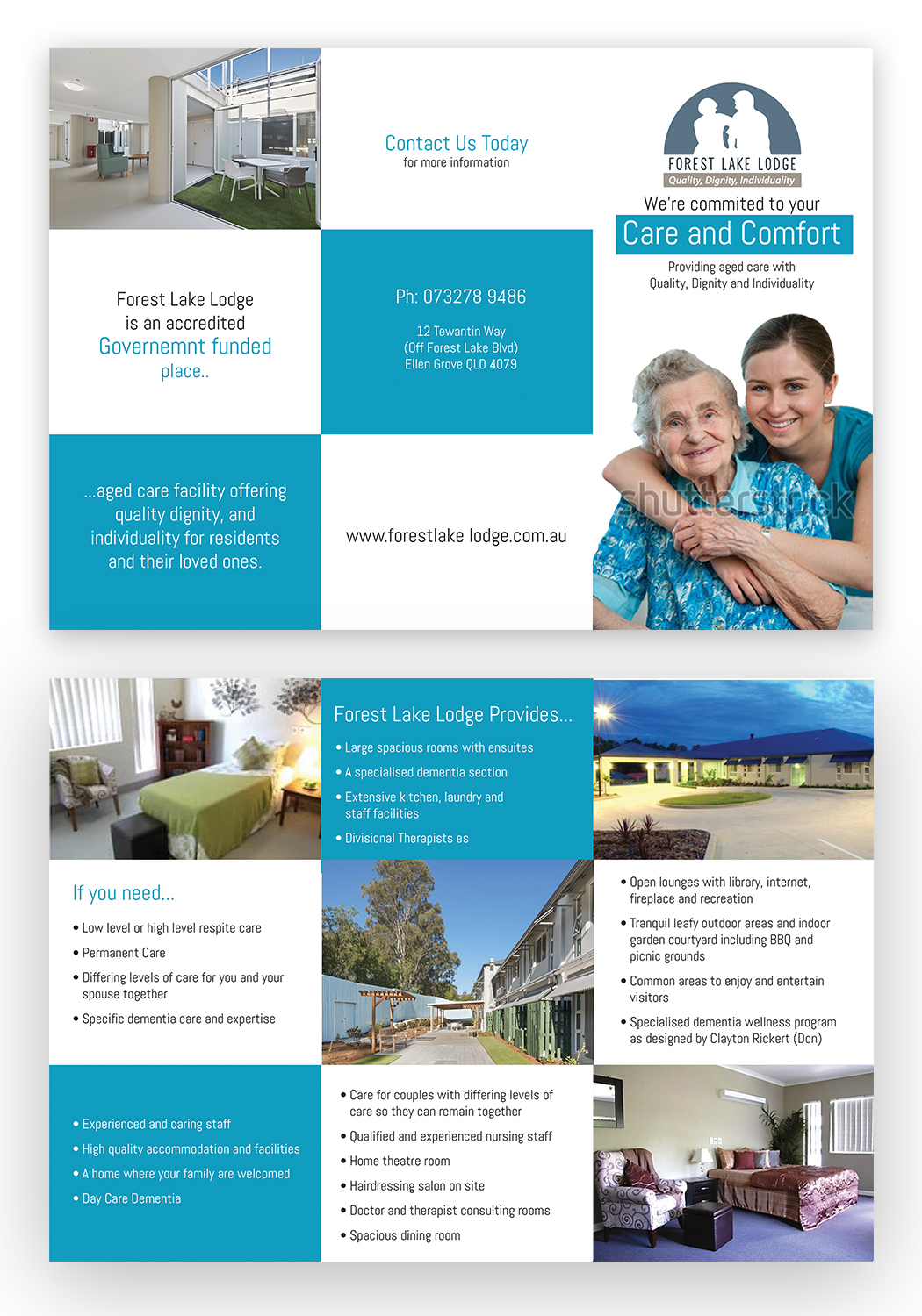 Brochure Design by KreativeDesk for Forest Lake Lodge | Design #12293877