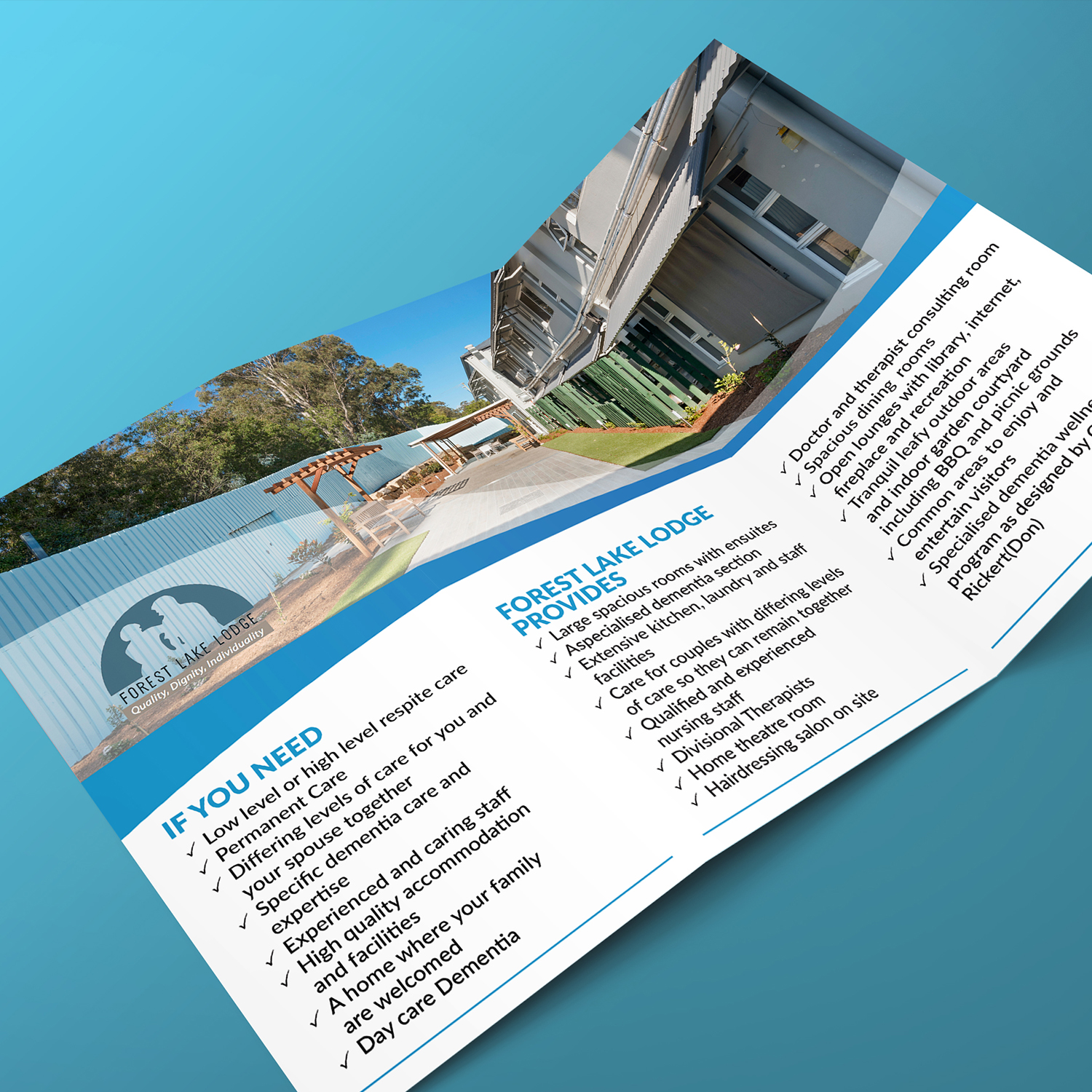 Brochure Design by Ni Oeuvre for Forest Lake Lodge | Design #12254253