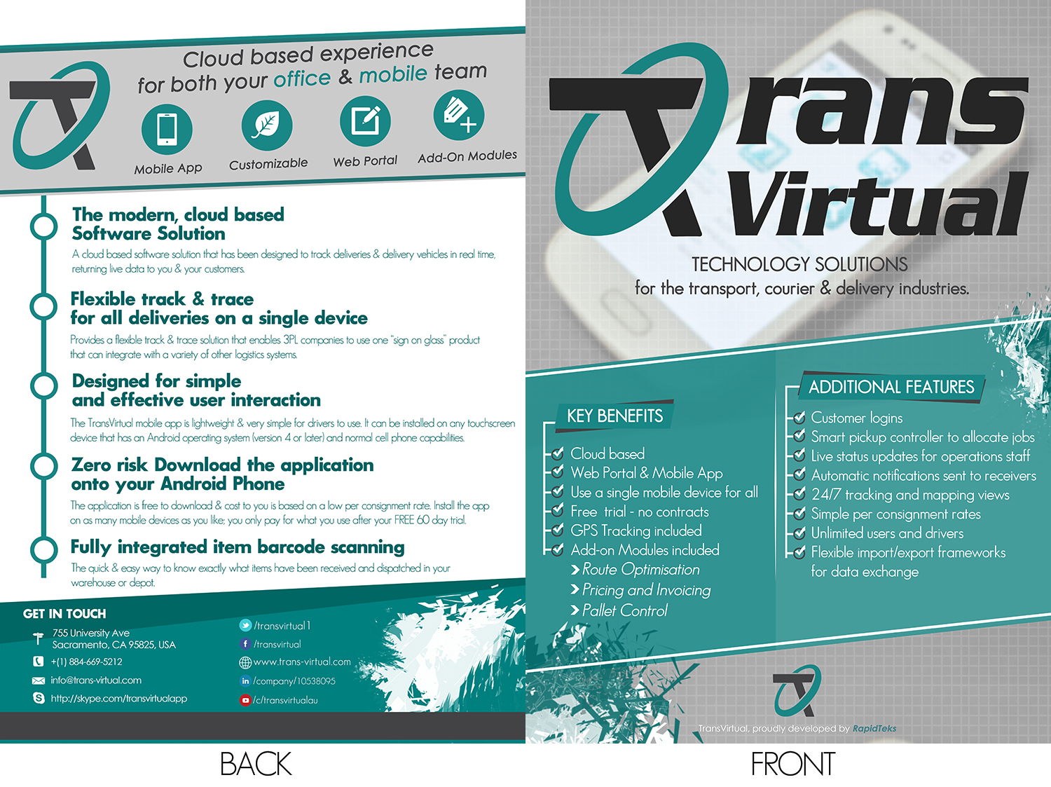 Diseño de Brochure por kimuel.malizon para Rapidteks | Diseño #12608073