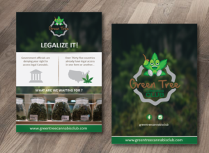 Diseño de Flyer por alex989 para Green Tree Cannabis Club | Diseño: #12194853