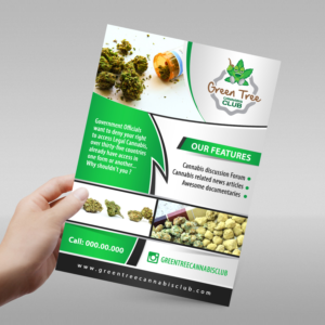 Diseño de Flyer por debdesign para Green Tree Cannabis Club | Diseño: #12185634