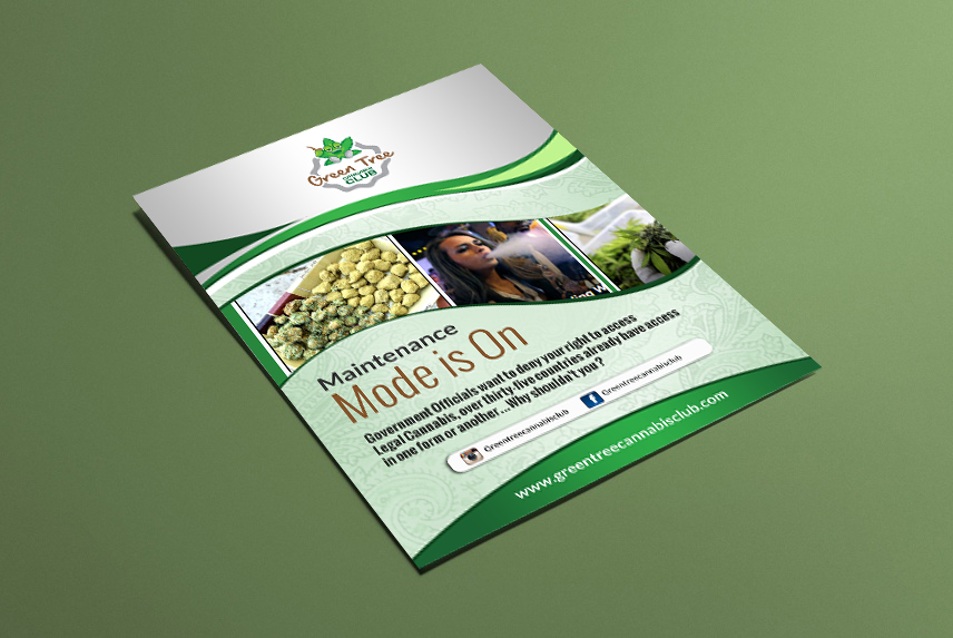 Flyer Design by debdesign for Green Tree Cannabis Club | Design #12186278