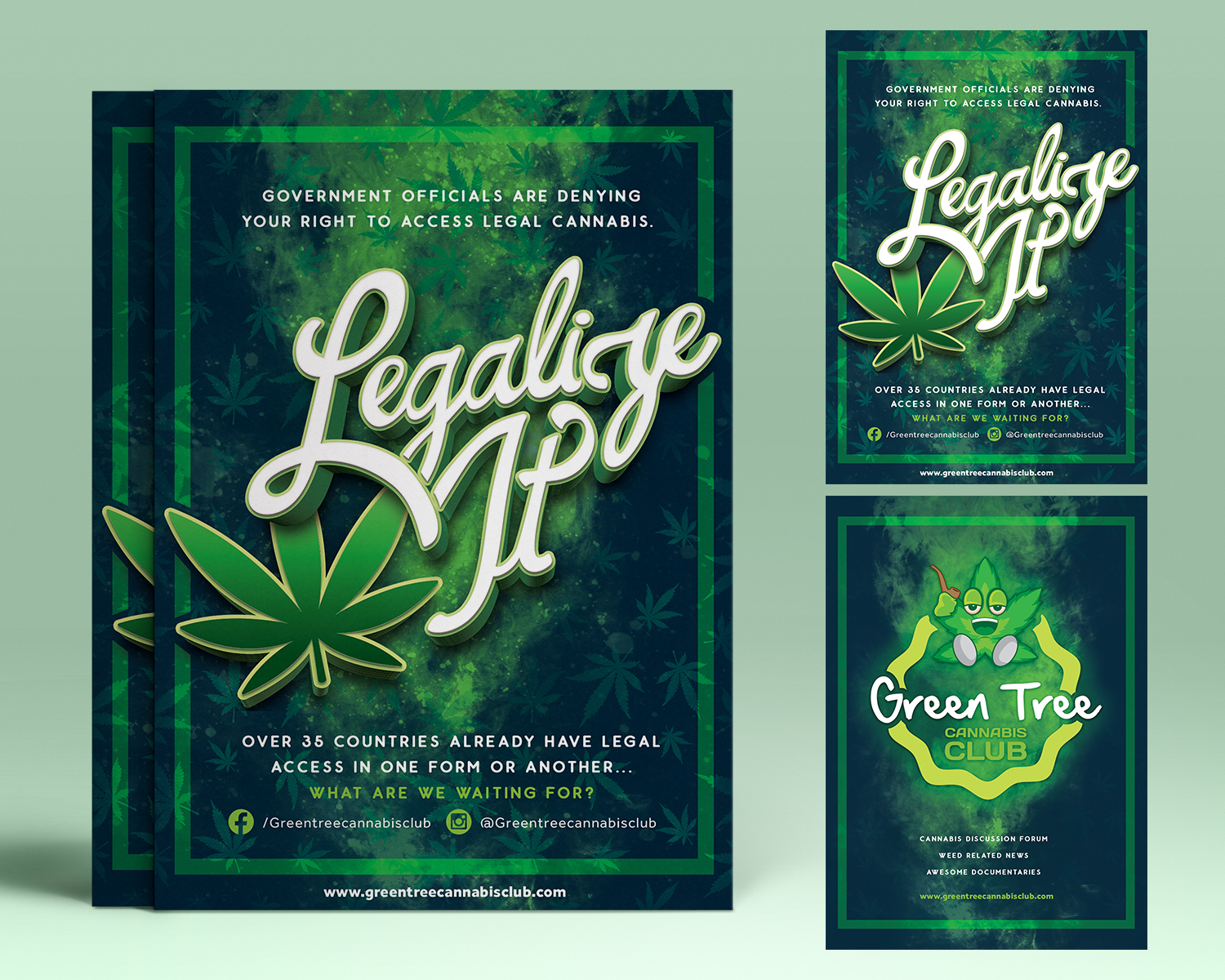 Diseño de Flyer por Elis J para Green Tree Cannabis Club | Diseño #12189758
