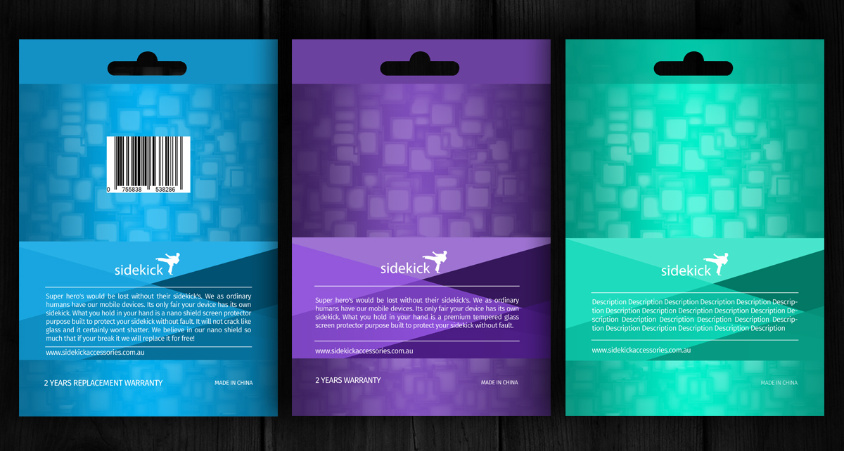 Packaging Design by rug for Sidekick Accessories | Design #12213742