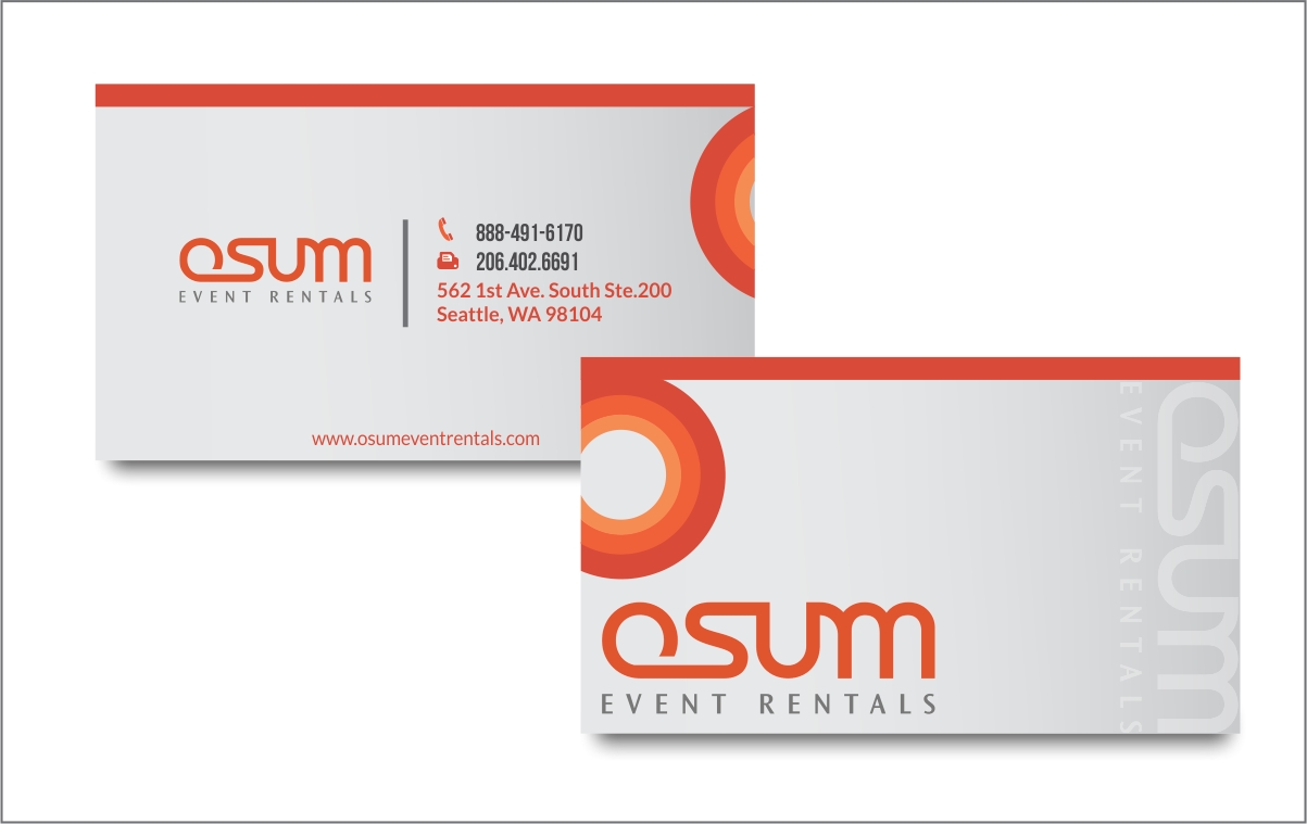 Business Card Design by Minakchhi  for OSUM Event Rentals | Design #2391005