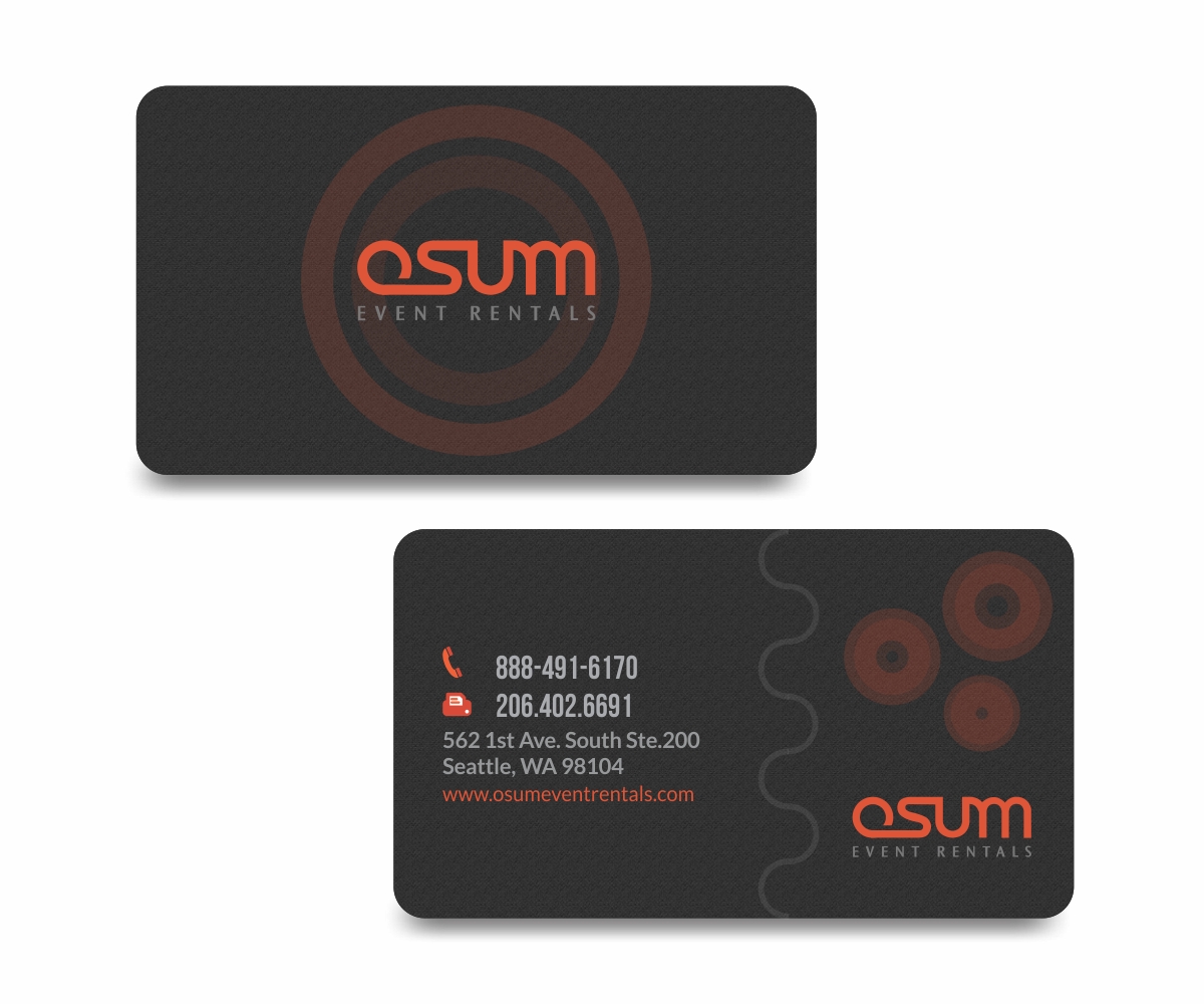 Business Card Design by Minakchhi  for OSUM Event Rentals | Design #2397119