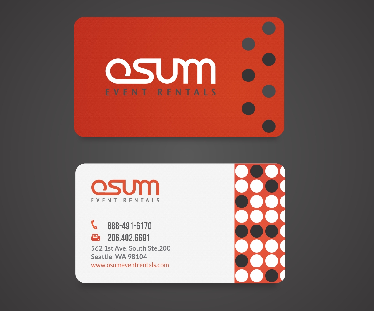 Design de Carte de Visite par Minakchhi  pour OSUM Event Rentals | Design #2397214