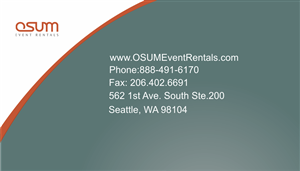 Business Card Design by Rohini Sharma for OSUM Event Rentals | Design: #2391853