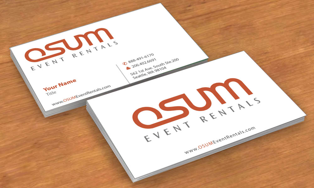 Business Card Design by Sbss for OSUM Event Rentals | Design #2401131