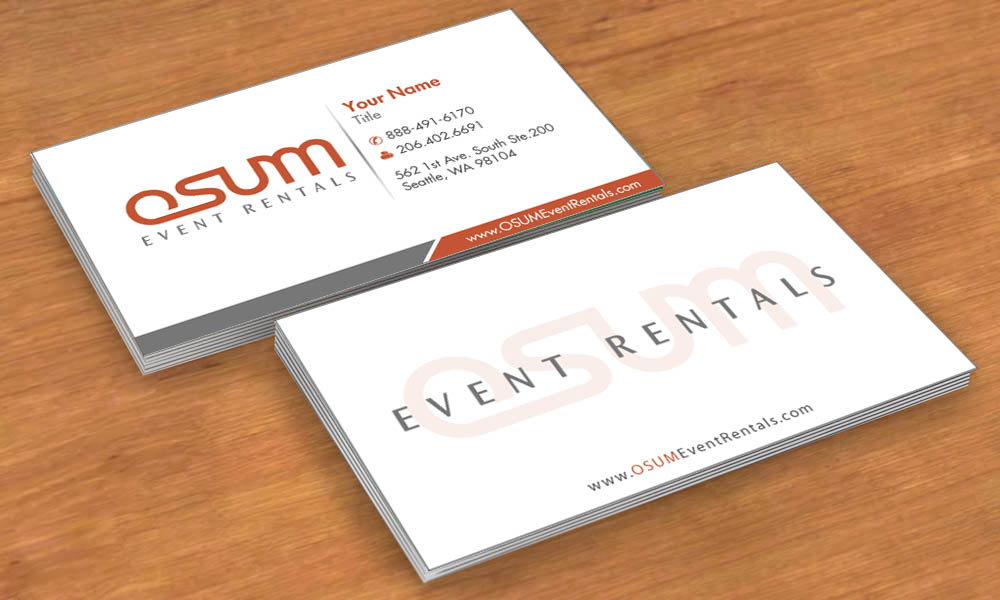 Business Card Design by Sbss for OSUM Event Rentals | Design #2401134