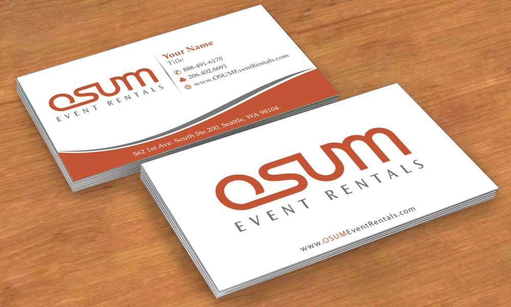 Business Card Design by Sbss for OSUM Event Rentals | Design #2401139