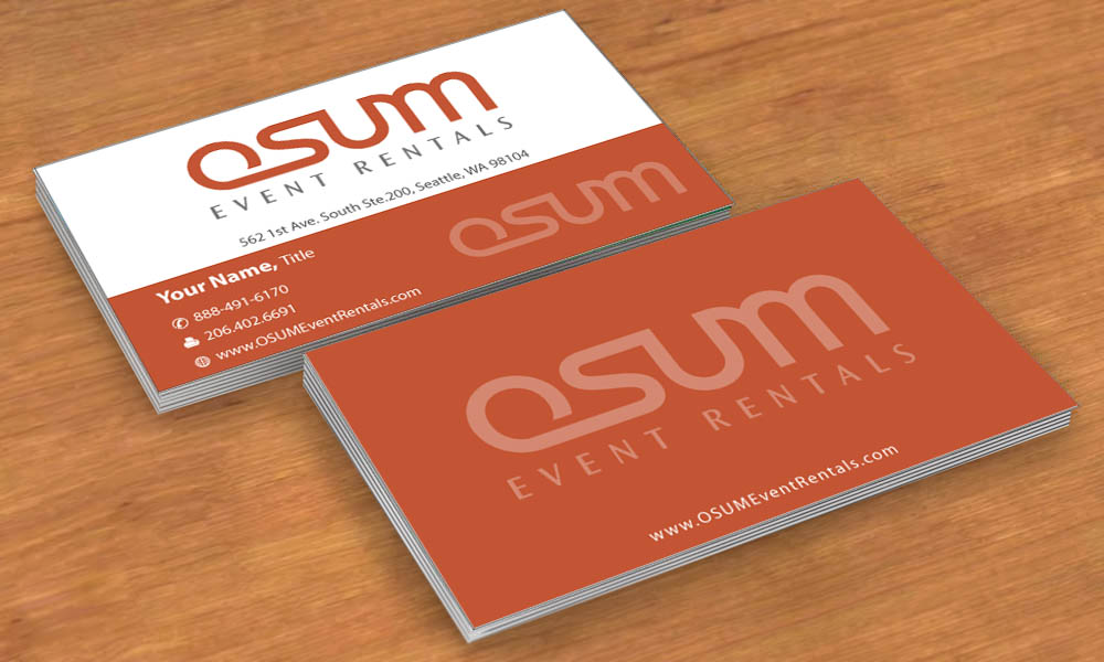 Business Card Design by Sbss for OSUM Event Rentals | Design #2401141