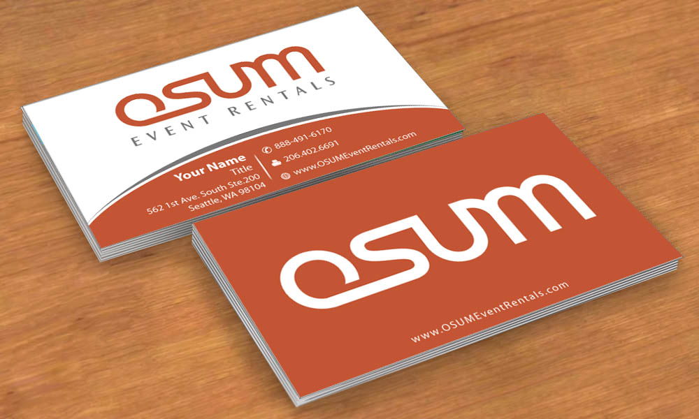 Business Card Design by Sbss for OSUM Event Rentals | Design #2401144