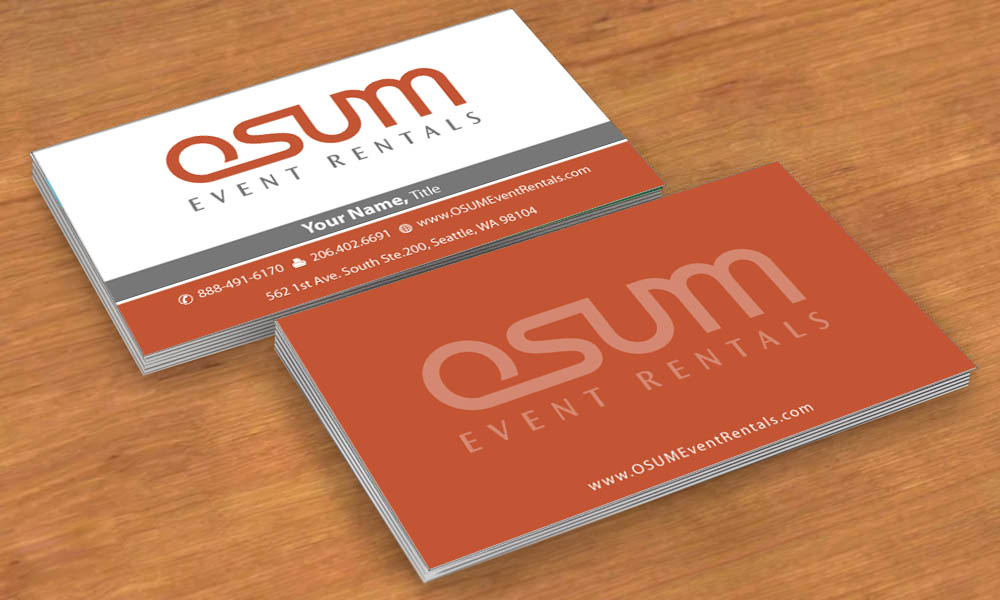 Business Card Design by Sbss for OSUM Event Rentals | Design #2401146