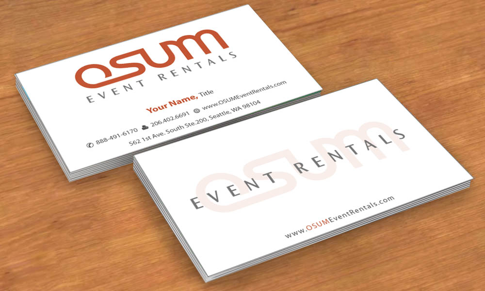 Business Card Design by Sbss for OSUM Event Rentals | Design #2401154