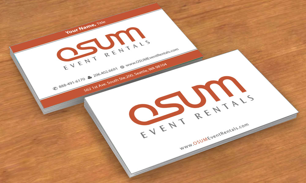 Business Card Design by Sbss for OSUM Event Rentals | Design #2401157