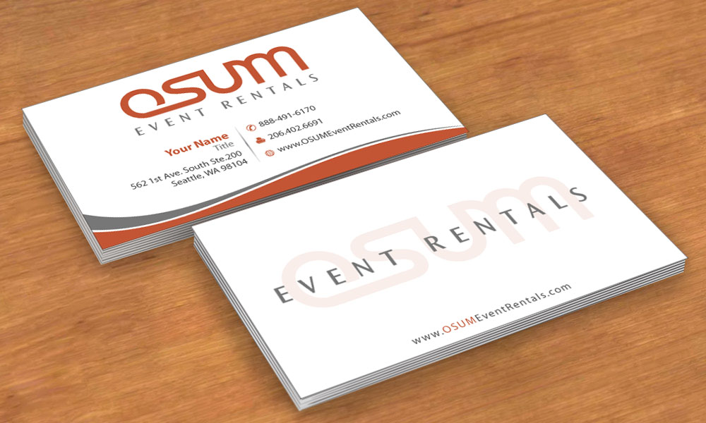 Business Card Design by Sbss for OSUM Event Rentals | Design #2402394