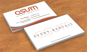 Business Card Design by Sbss for OSUM Event Rentals | Design: #2402394