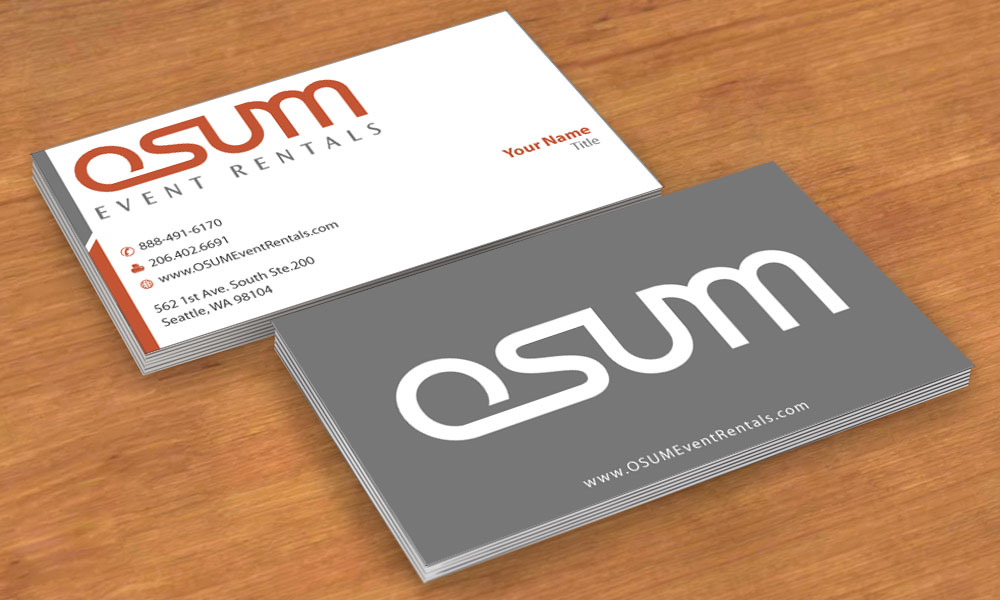 Business Card Design by Sbss for OSUM Event Rentals | Design #2402396