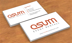 Business Card Design by Sbss for OSUM Event Rentals | Design: #2402398