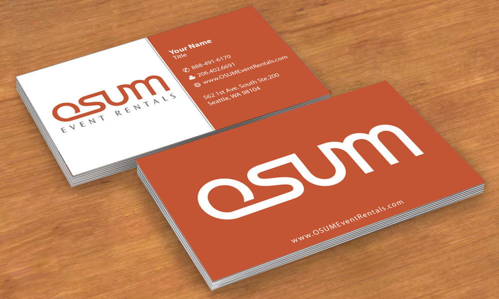Business Card Design by Sbss for OSUM Event Rentals | Design #2402399