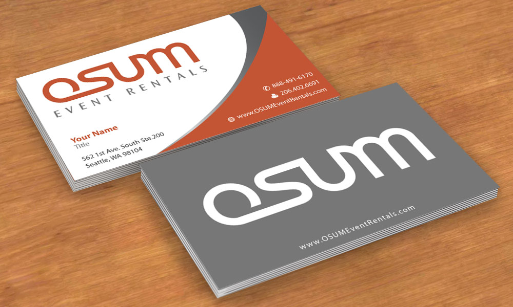 Business Card Design by Sbss for OSUM Event Rentals | Design #2402403