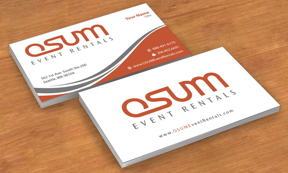 Business Card Design by Sbss for OSUM Event Rentals | Design #2402406