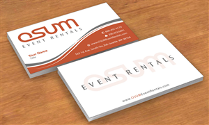 Business Card Design by Sbss for OSUM Event Rentals | Design: #2402407