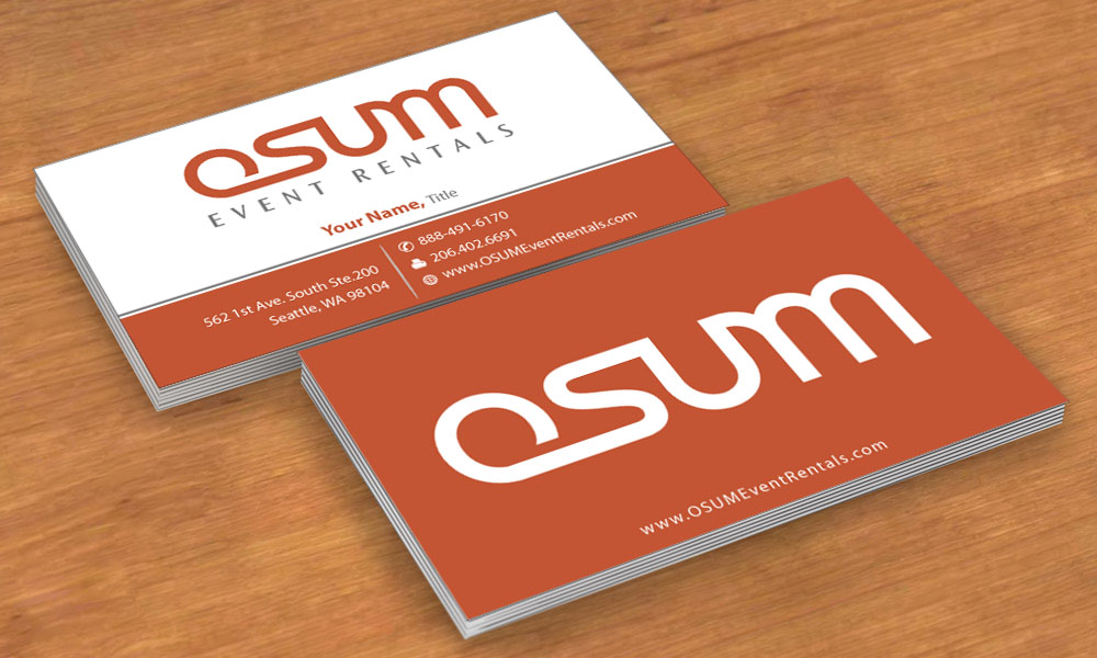 Business Card Design by Sbss for OSUM Event Rentals | Design #2402408