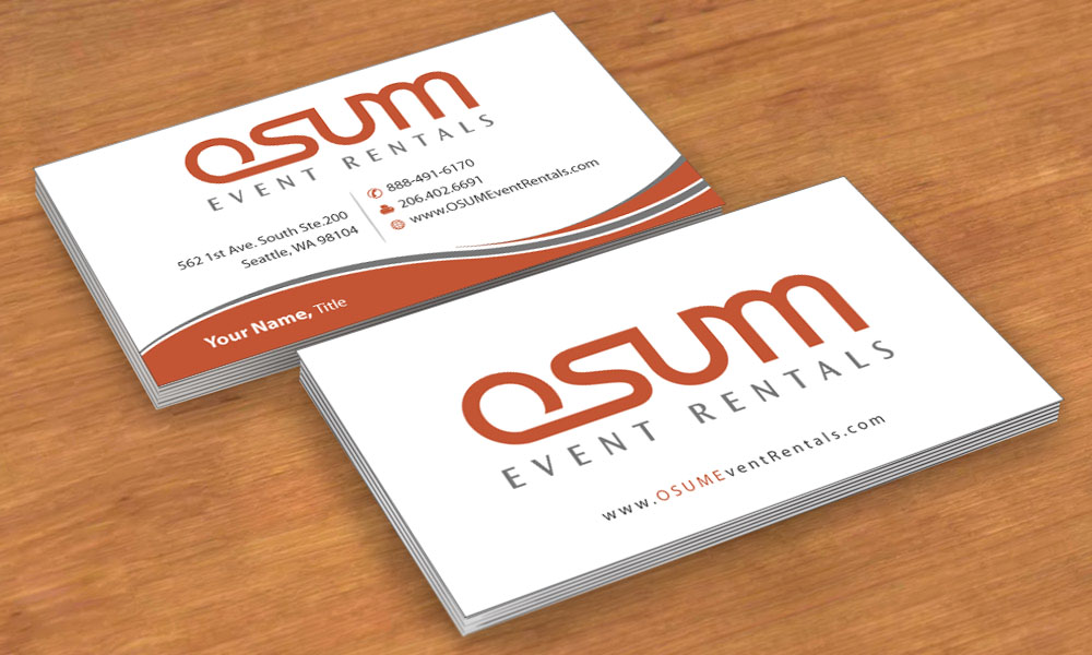 Business Card Design by Sbss for OSUM Event Rentals | Design #2402410