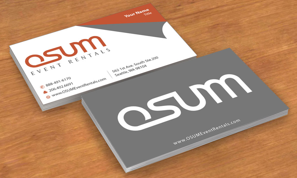 Business Card Design by Sbss for OSUM Event Rentals | Design #2402415