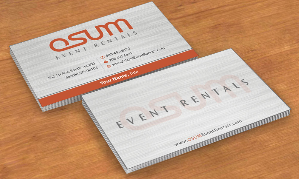 Business Card Design by Sbss for OSUM Event Rentals | Design #2402426