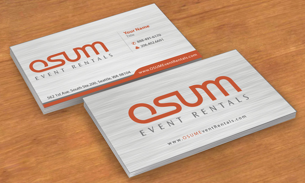 Business Card Design by Sbss for OSUM Event Rentals | Design #2402433