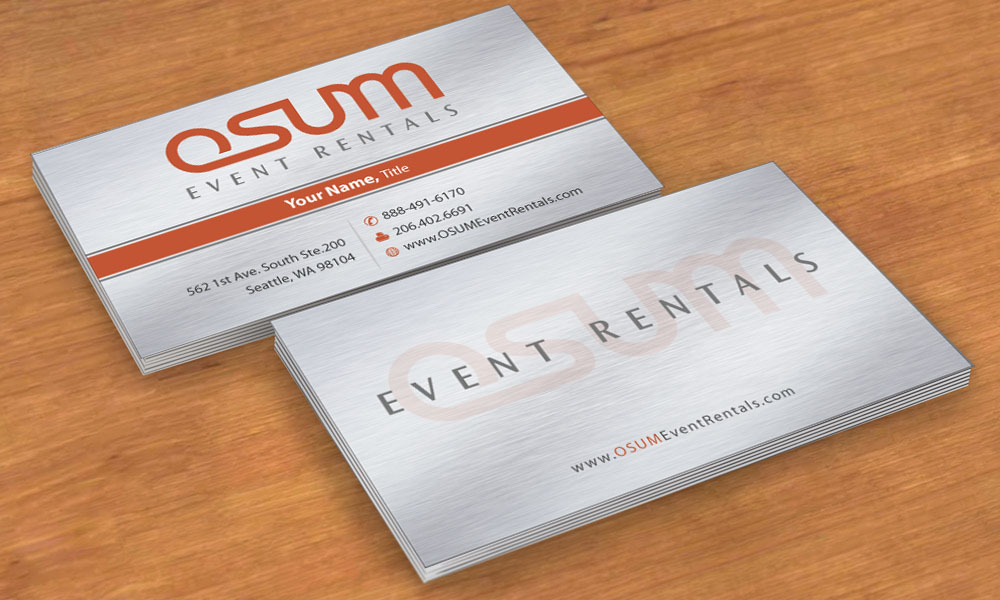 Business Card Design by Sbss for OSUM Event Rentals | Design #2402436