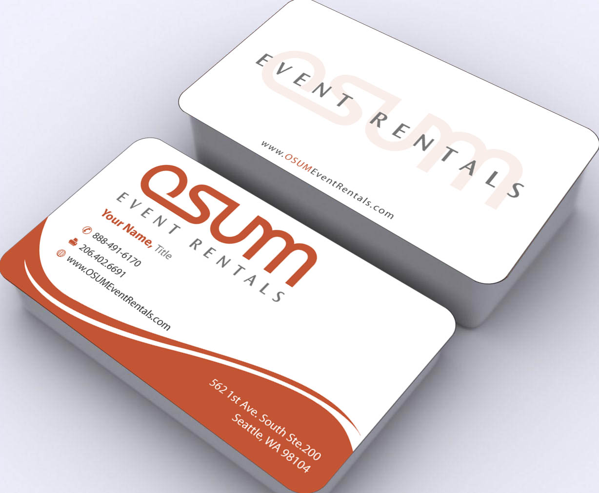 Business Card Design by Sbss for OSUM Event Rentals | Design #2402444