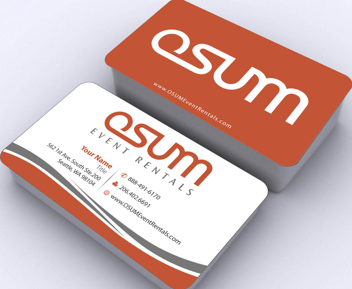 Business Card Design by Sbss for OSUM Event Rentals | Design #2402446