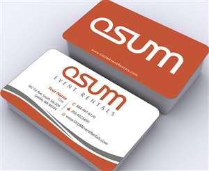 Business Card Design by Sbss for OSUM Event Rentals | Design: #2402446