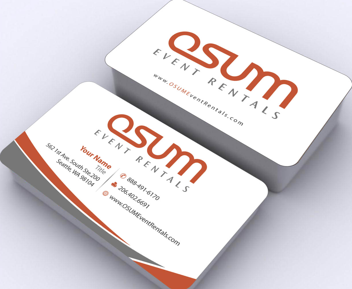 Business Card Design by Sbss for OSUM Event Rentals | Design #2402449
