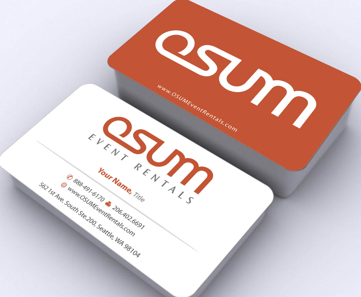 Business Card Design by Sbss for OSUM Event Rentals | Design #2402452