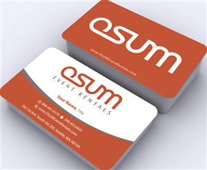 Business Card Design by Sbss for OSUM Event Rentals | Design: #2402455