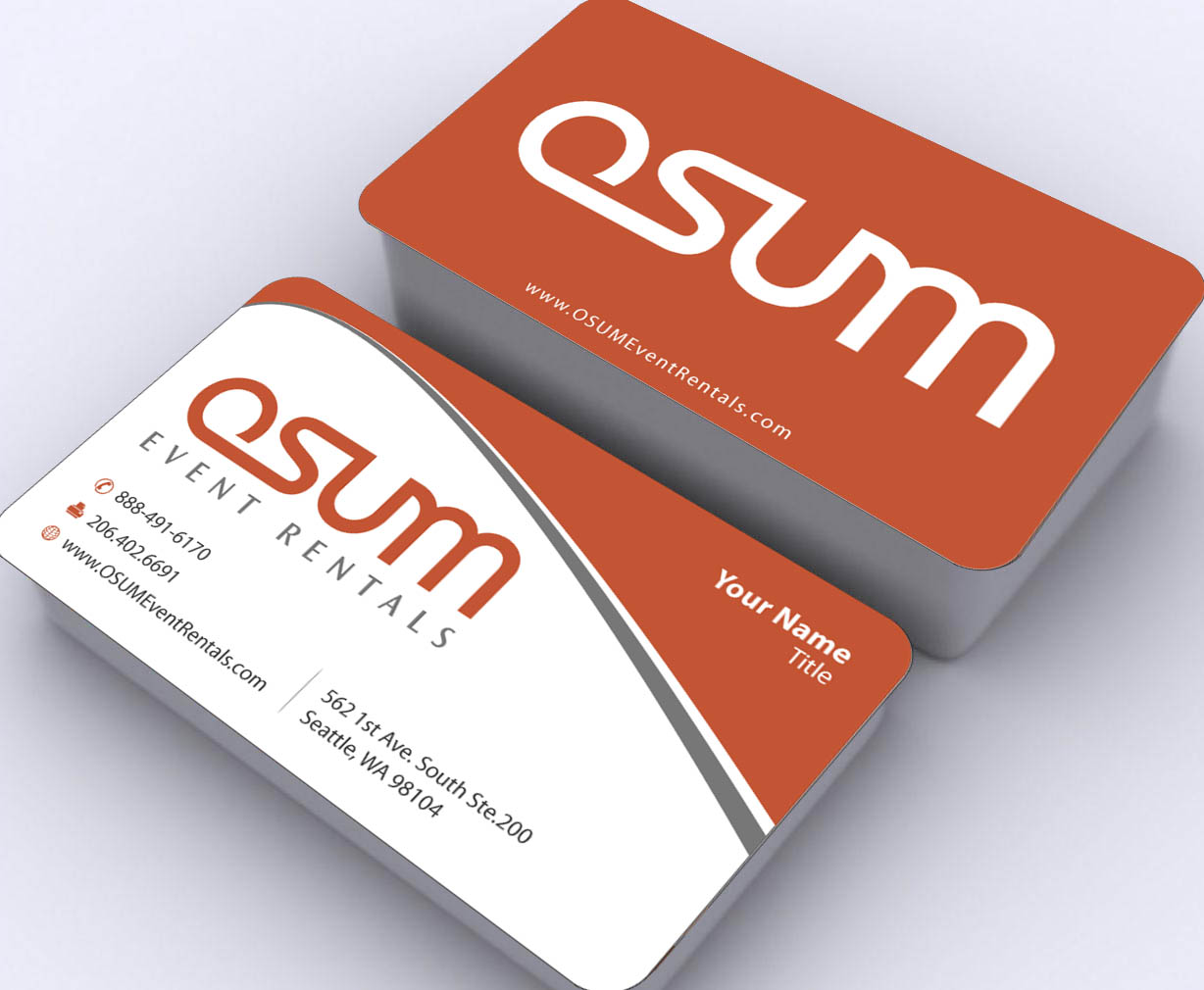 Business Card Design by Sbss for OSUM Event Rentals | Design #2402459