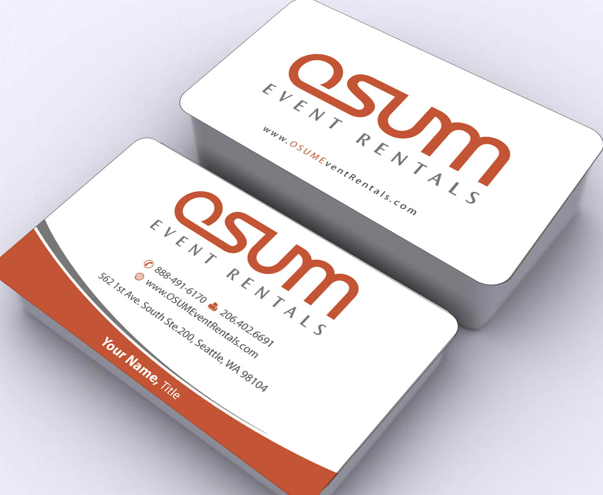 Business Card Design by Sbss for OSUM Event Rentals | Design #2402461