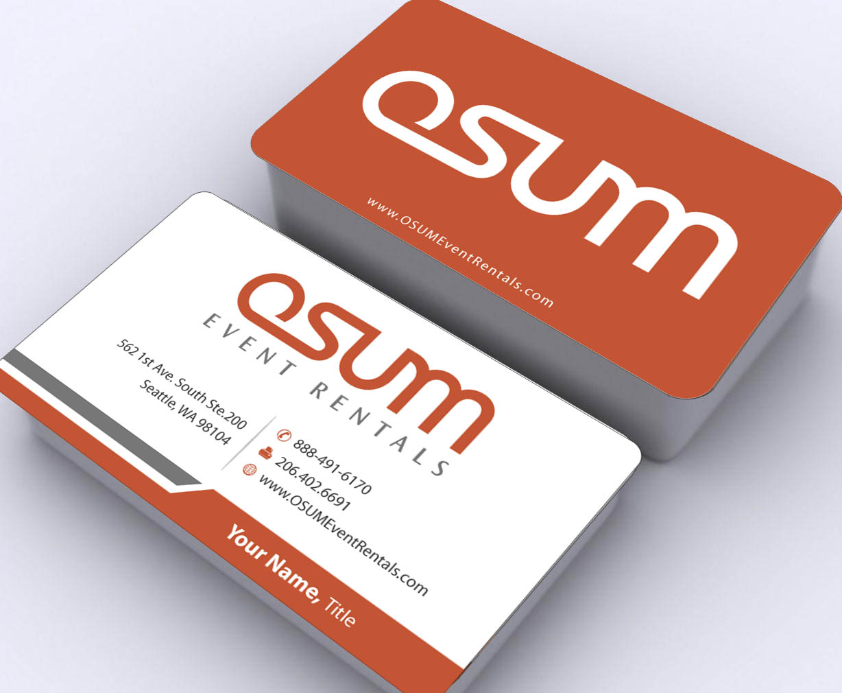 Business Card Design by Sbss for OSUM Event Rentals | Design #2402462