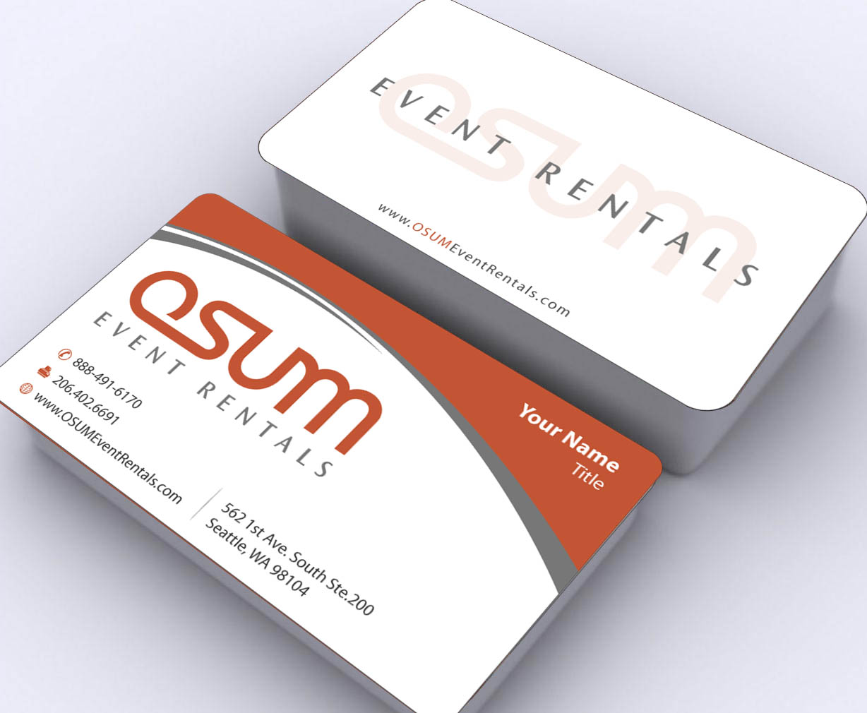 Business Card Design by Sbss for OSUM Event Rentals | Design #2402464